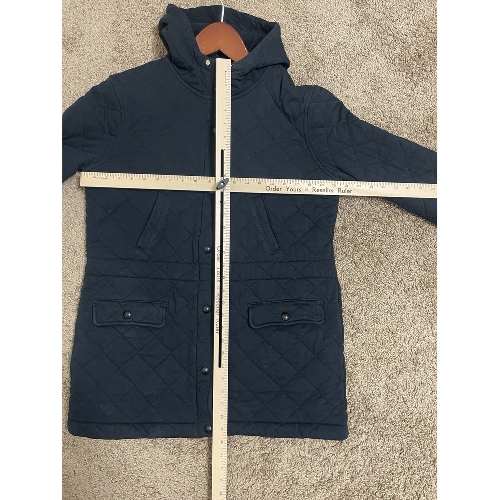 Lauren Ralph Lauren Women's Quilted Zip Heavy W Hooded Cotton Jacket Large Black - Picture 9 of 9